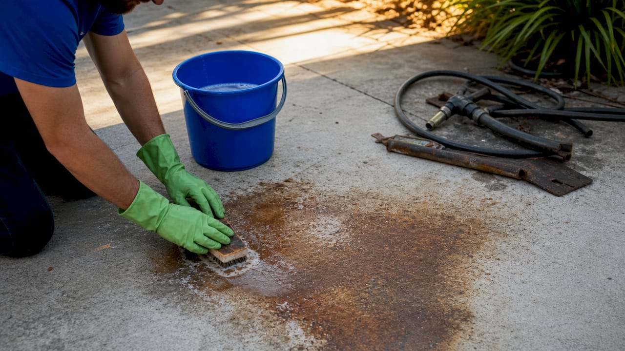How to Remove Rust Stains from Your Concrete Driveway