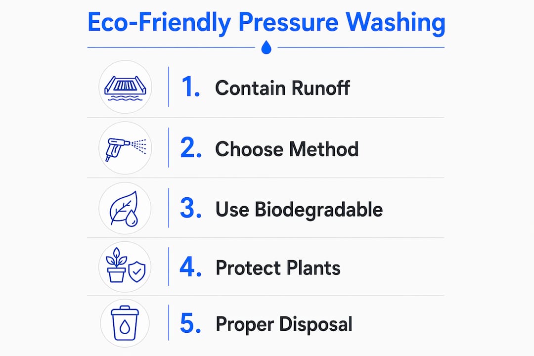 Infographic showing eco-friendly washing steps