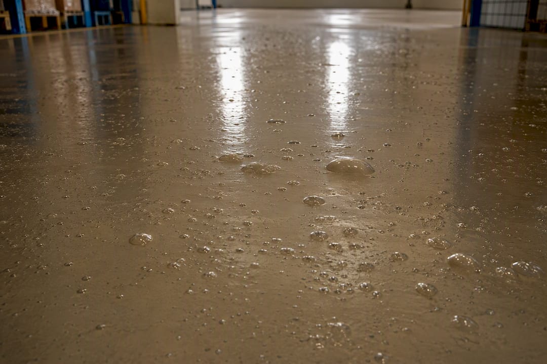 Bubbling on epoxy floor surface