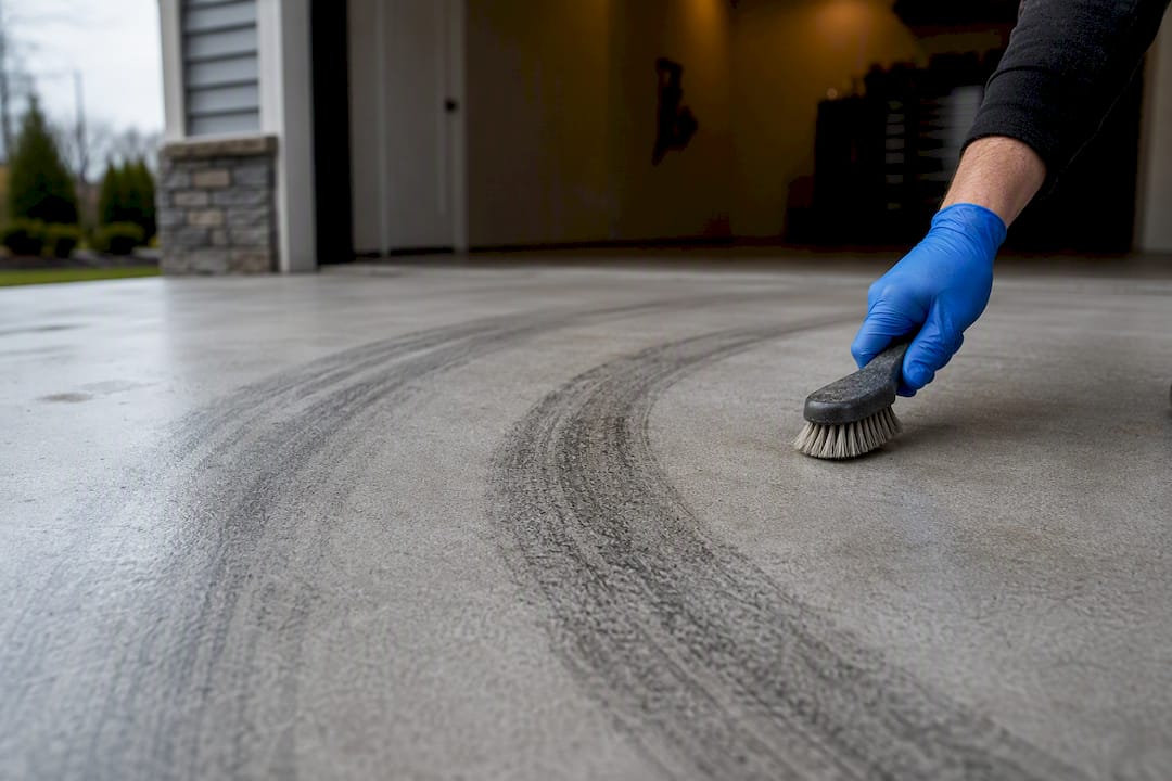 Homeowners, Remove Tire Marks From Concrete Without Stripping Sealers