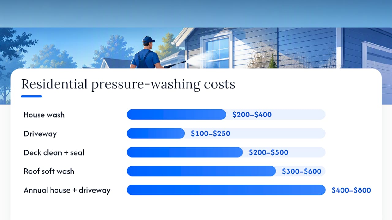 How Much Does Regular Pressure Washing Cost Per Year? — overview diagram