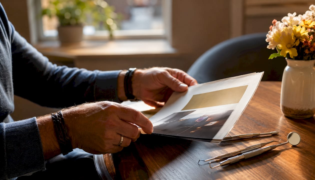 Hands holding Guardian dental insurance brochure