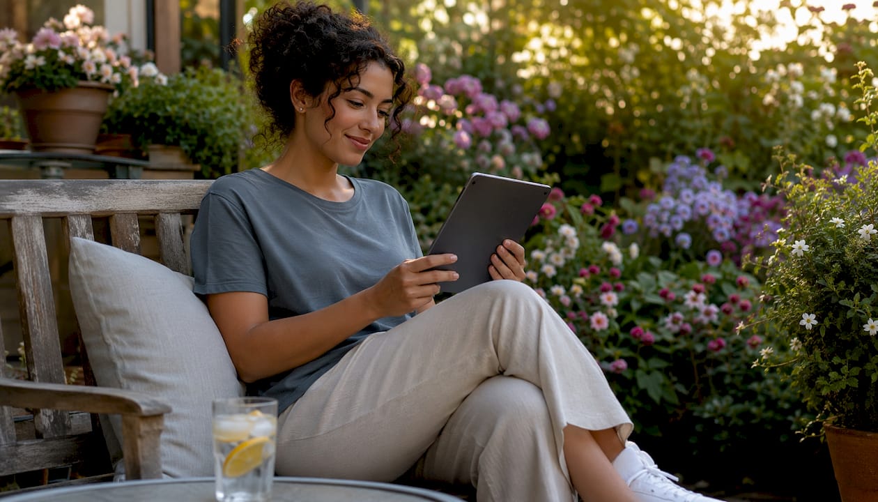 Patient browsing implant recovery forums at home