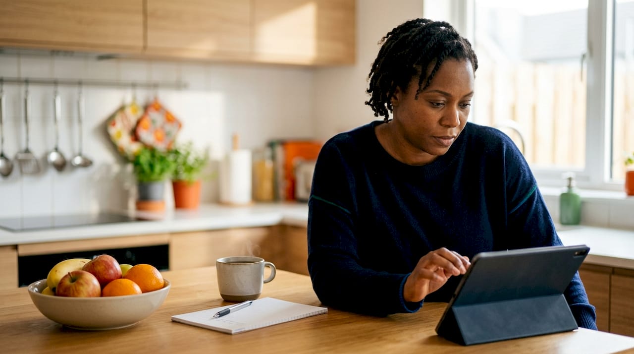 Woman entering deadlines in project tool