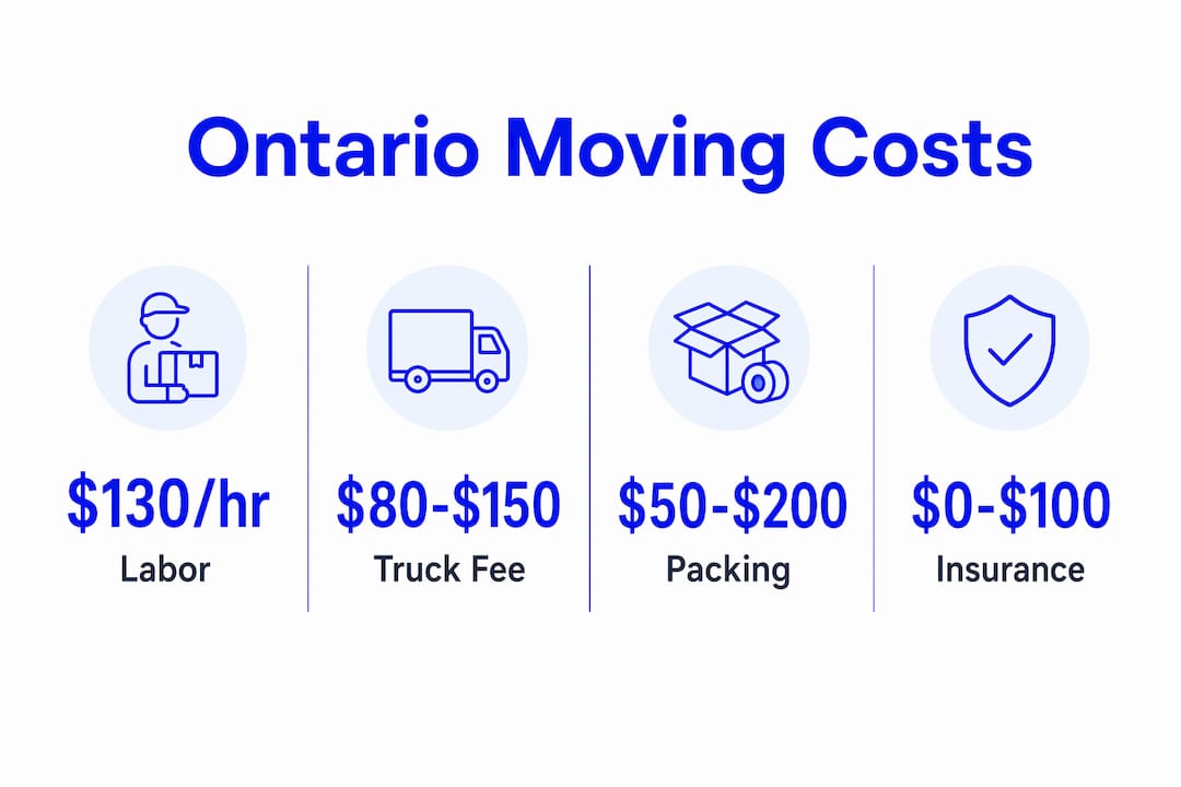 Infographic showing moving cost components with key prices