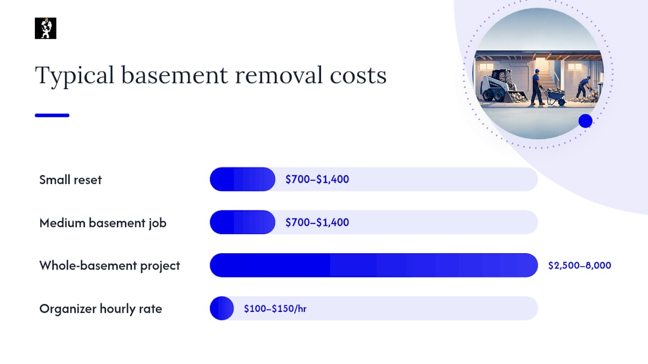 Cost and time comparison for basement removals