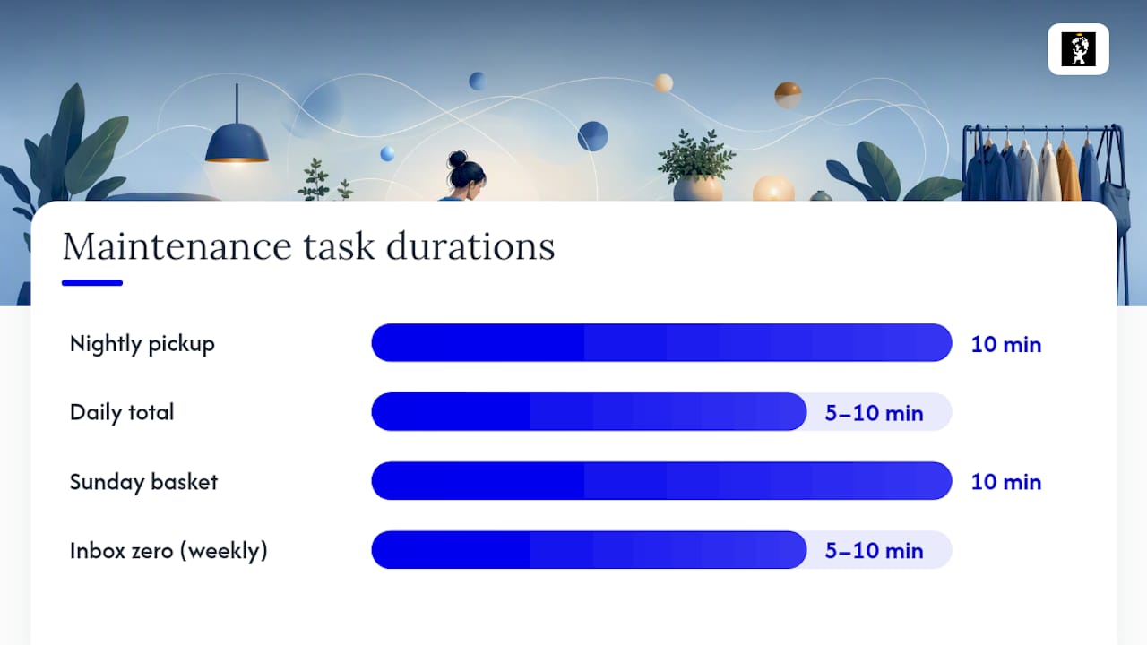 What daily and weekly habits keep clutter from coming back? — overview diagram