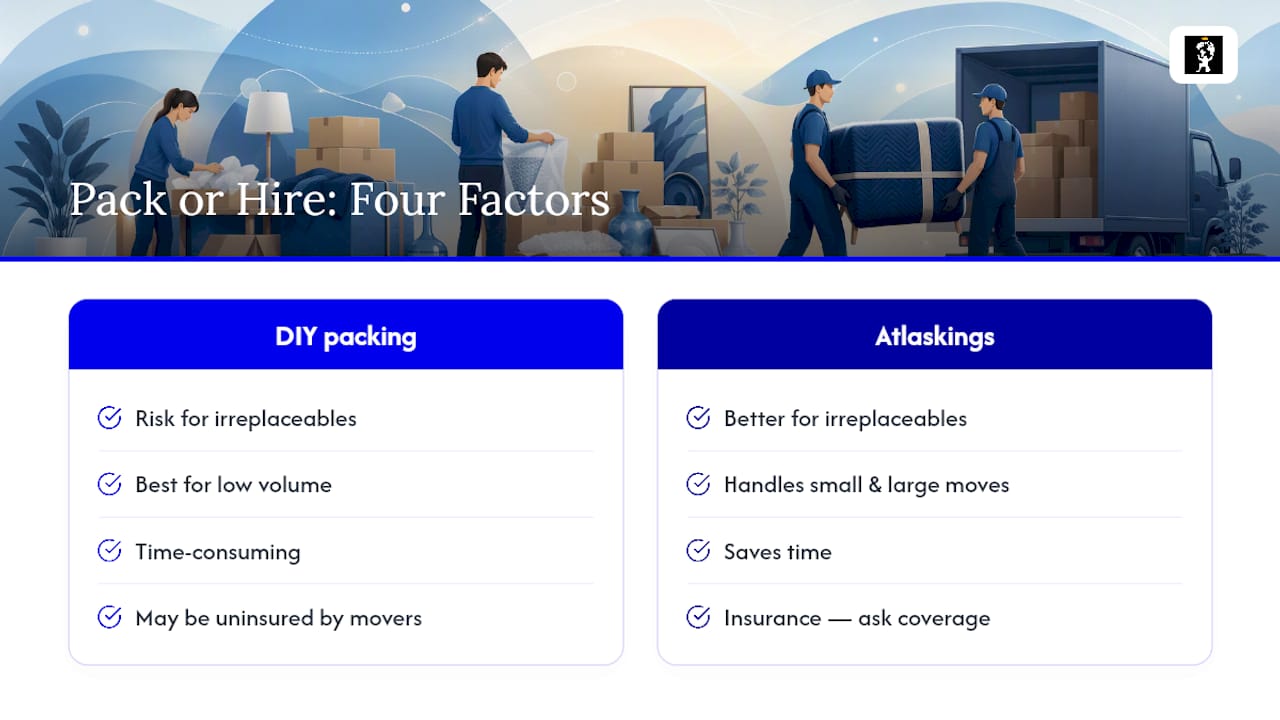 DIY versus professional fragile-item packing factors