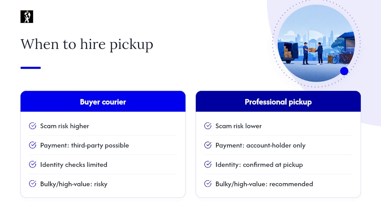 When a Professional Pickup Beats a Buyer-Arranged Courier — overview diagram