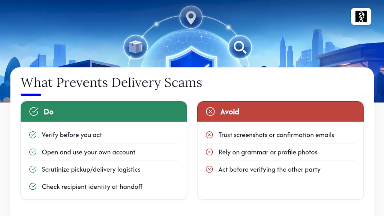 What Actually Prevents These Scams, and What Doesn't — overview diagram