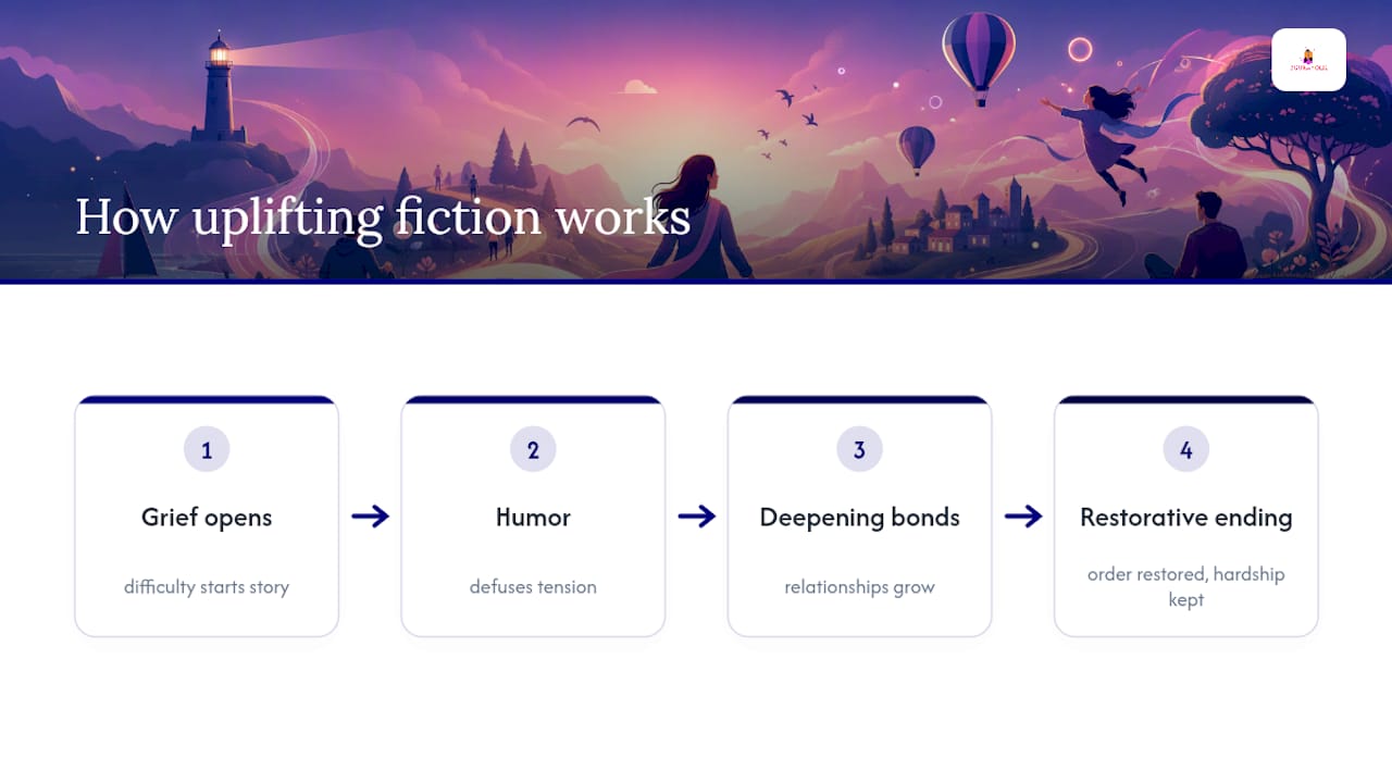 Three mechanics of uplifting fiction