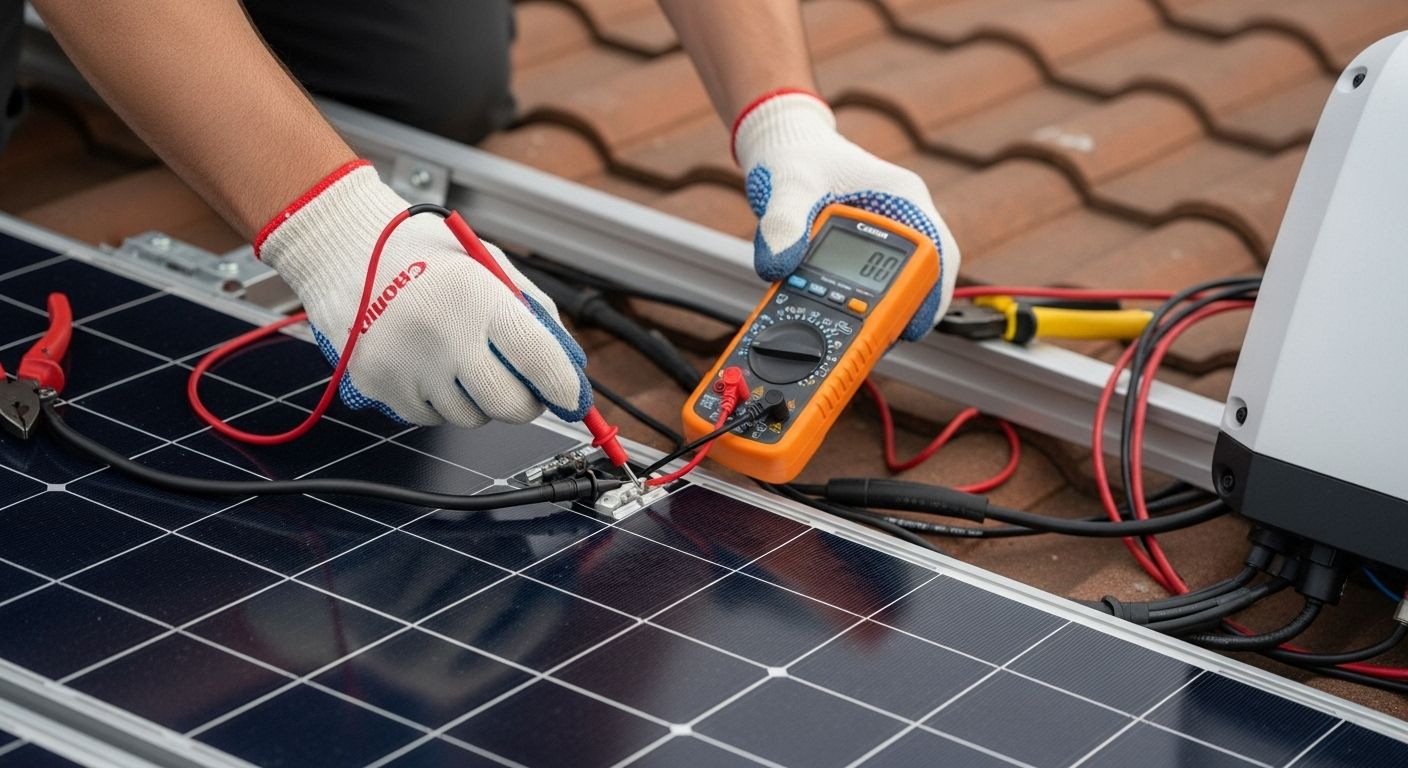 solarne panely elektricka kontrola