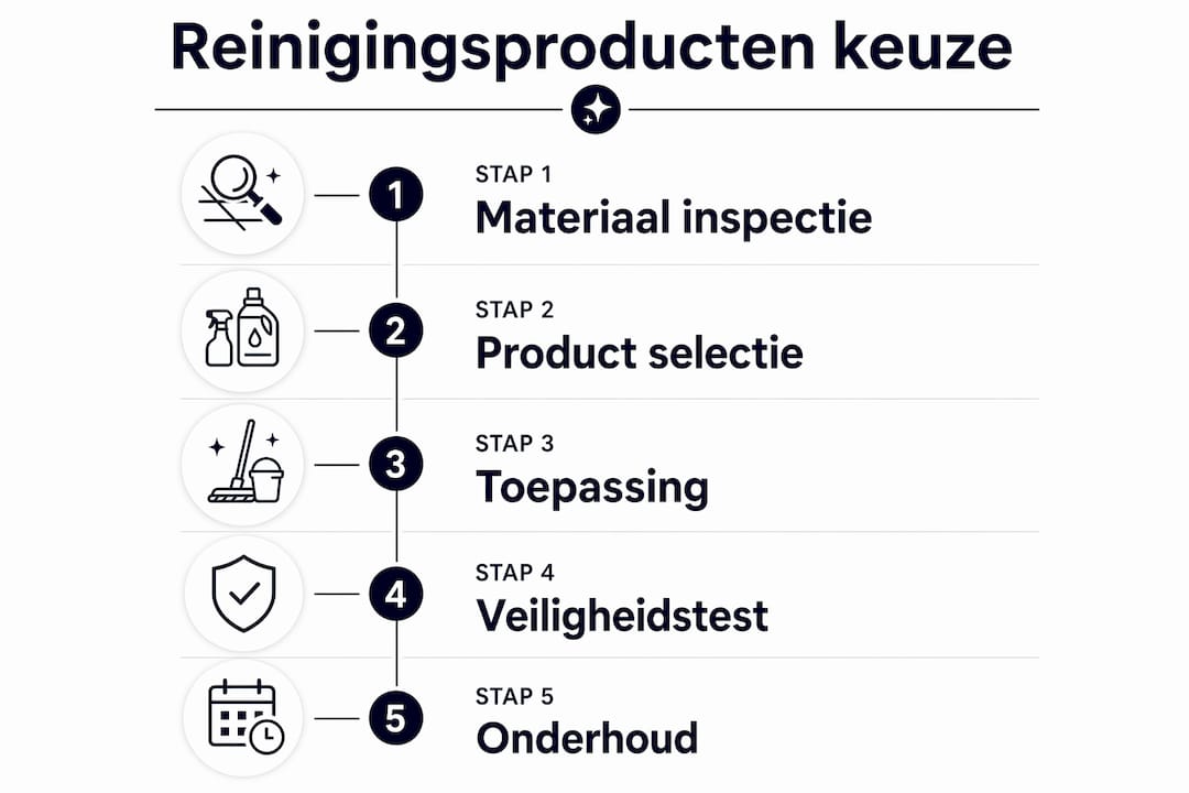 Overzicht: welk schoonmaakmiddel gebruik je voor welk materiaal?