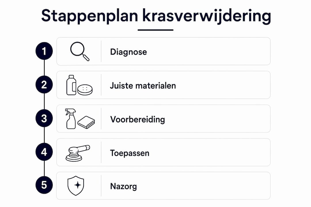 Overzichtelijke infographic: krassen stap voor stap verwijderen