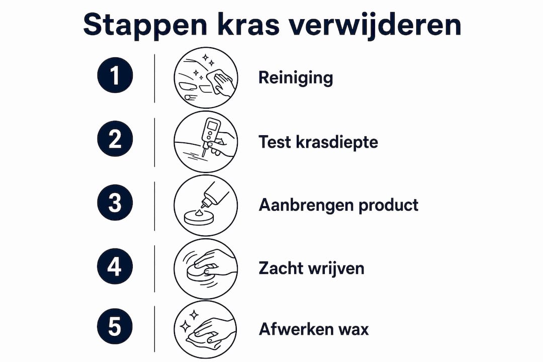 Infographic: zo verwijder je krassen op je auto zonder te polijsten