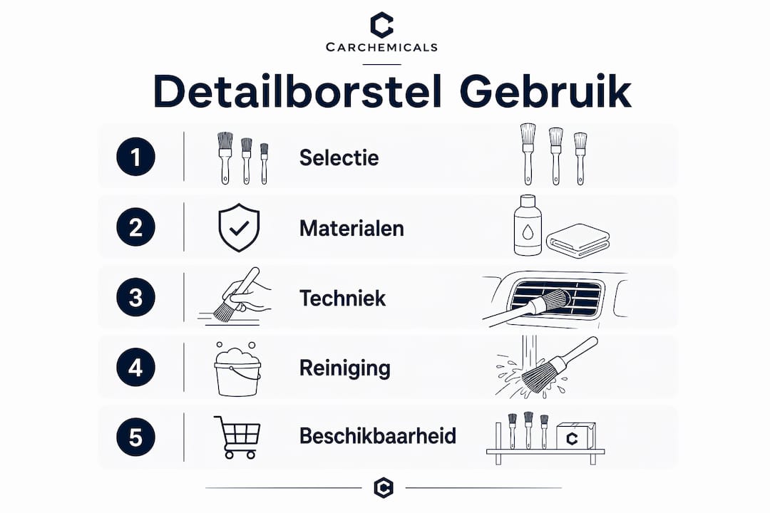 Infographic: zo haal je het beste uit je detailborstels – stap voor stap uitgelegd