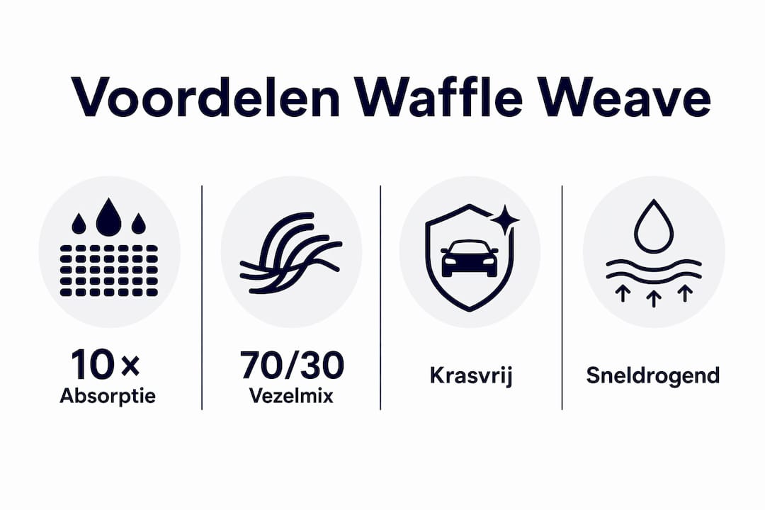 Overzicht: De pluspunten van een waffle weave droogdoek op een rij