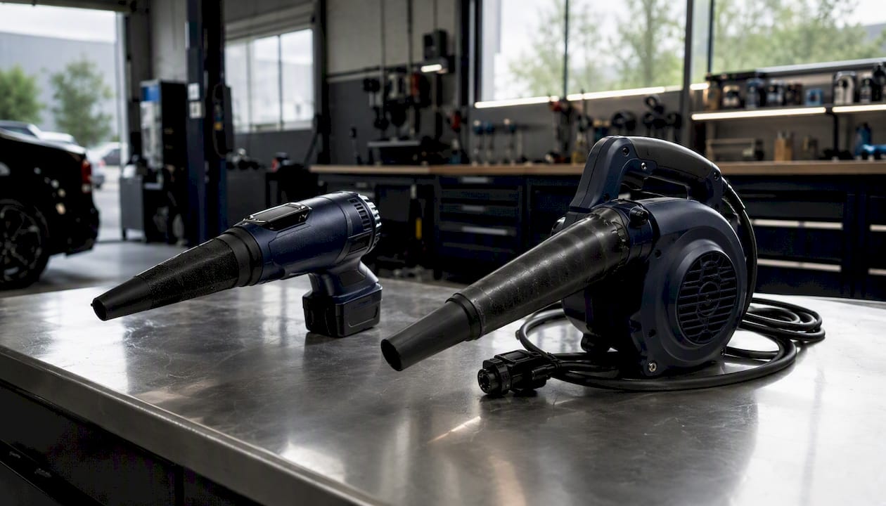 Verschillende soorten autodrogers van dichtbij bekeken in de werkplaats