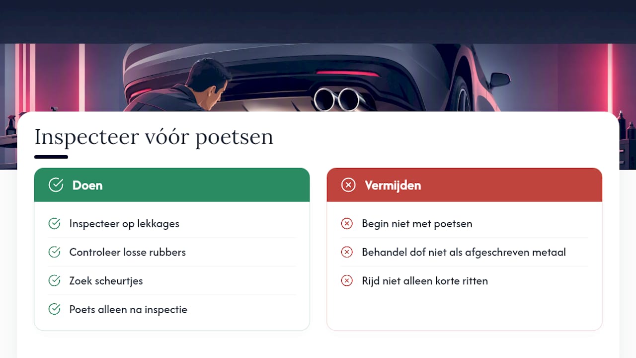De uitlaat is de spiegel van je onderhoudsgedrag — overview diagram