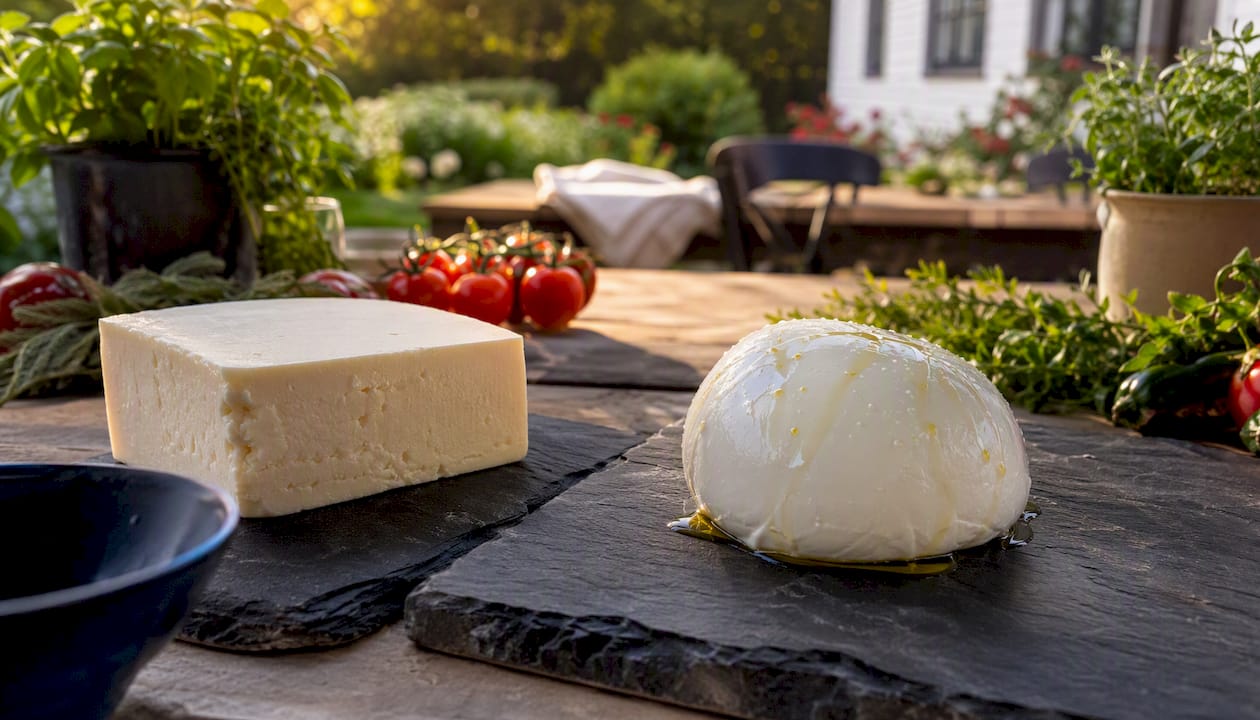 Comparison of fresh and low-moisture mozzarella cheeses