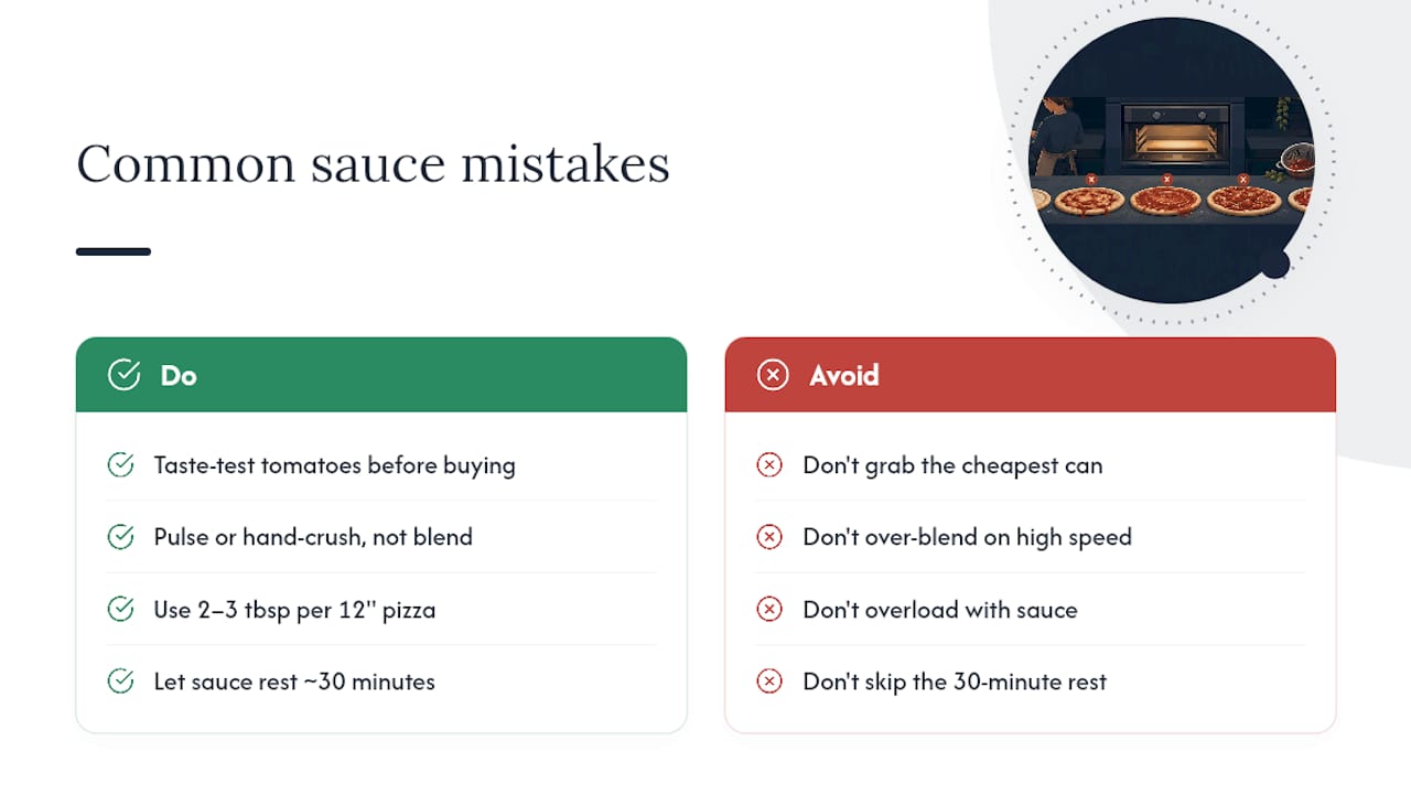 Five common raw pizza sauce mistakes