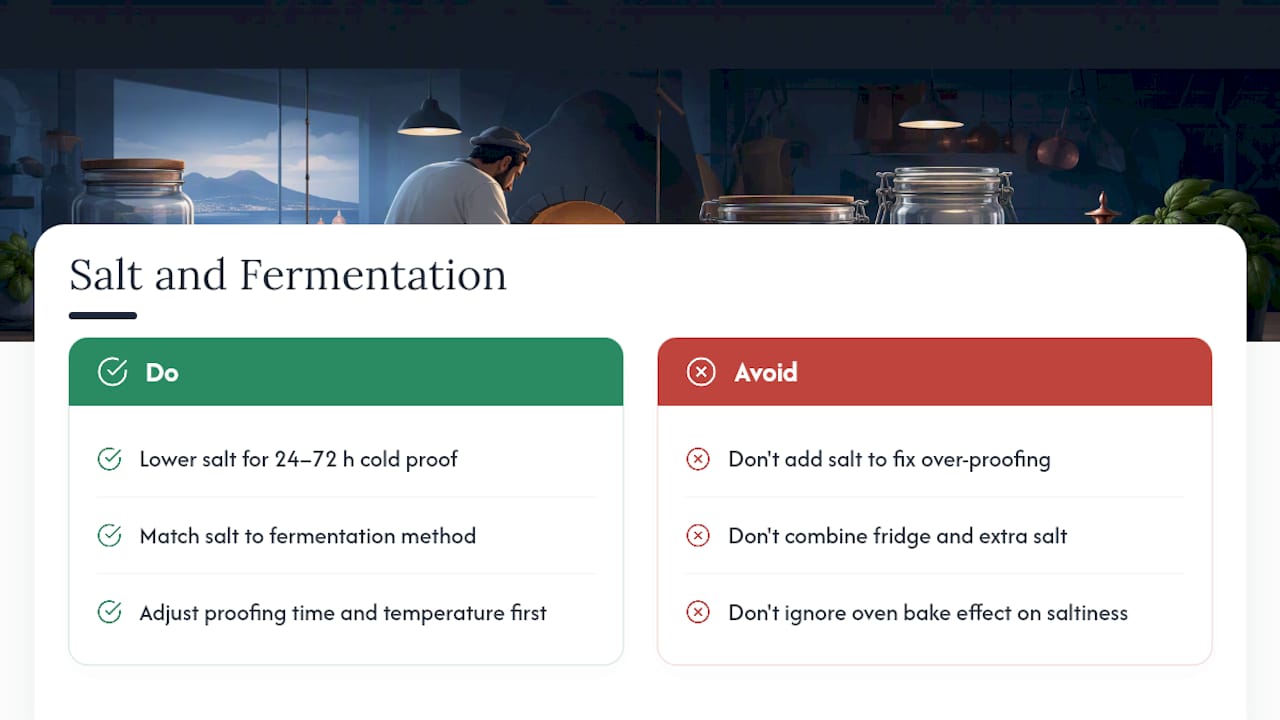 Should you adjust salt for cold fermentation or room temperature? — overview diagram