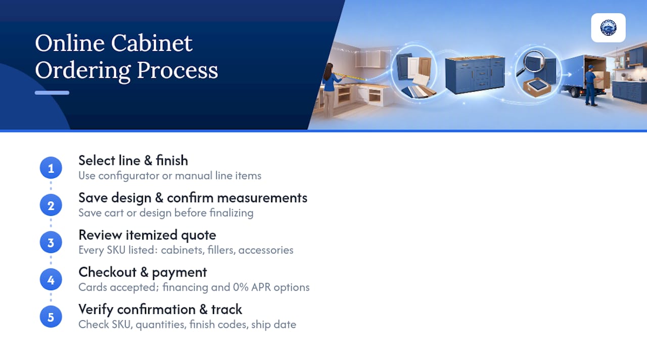 Five stages of ordering cabinets online