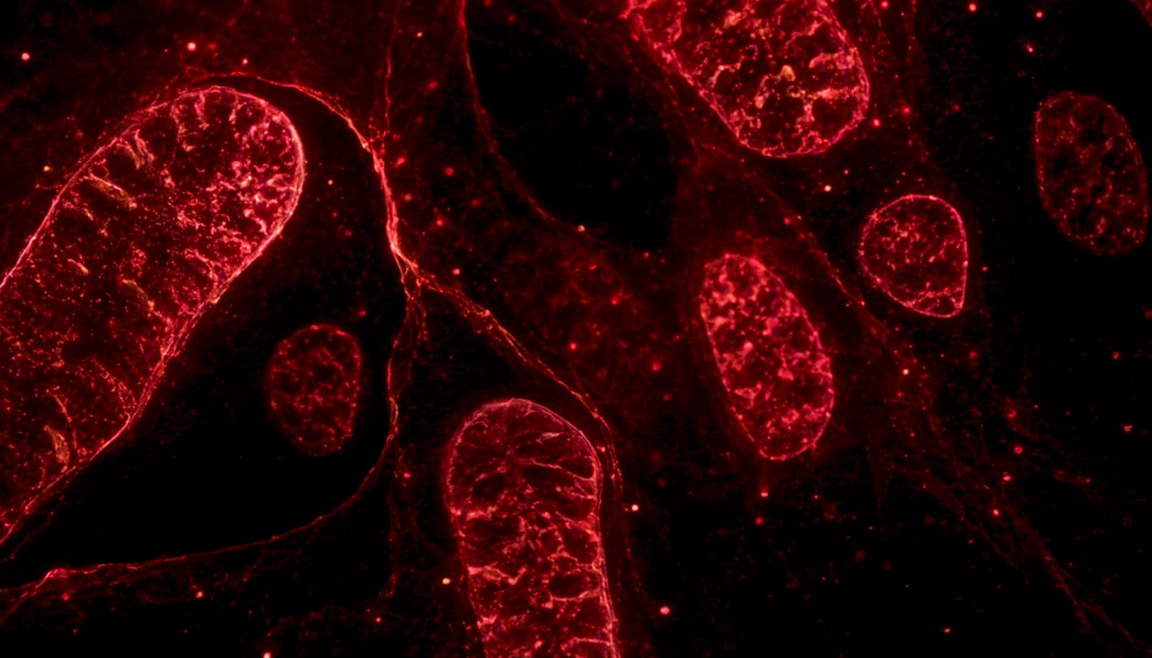 Abstract cellular mitochondria energy concept