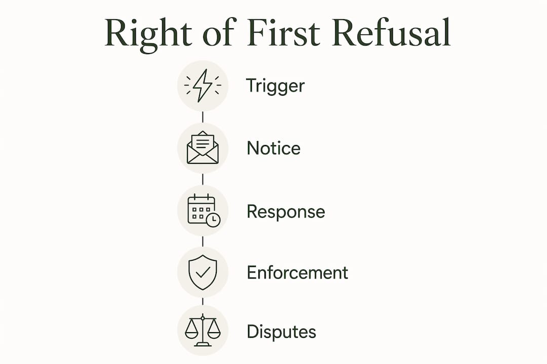 Infographic showing key steps of right of first refusal