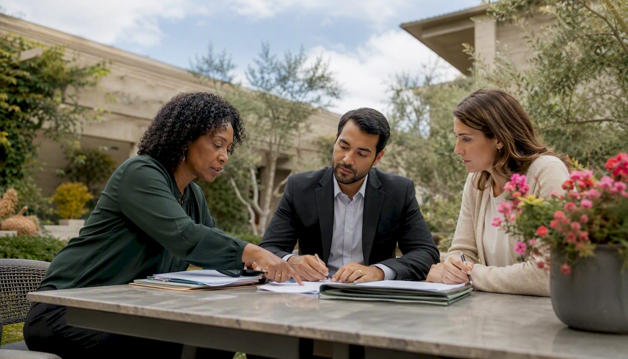 Diverse legal team collaborating in Utah law firm