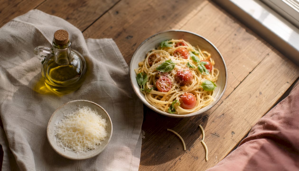 Pantry ingredients for easy single meal dinner