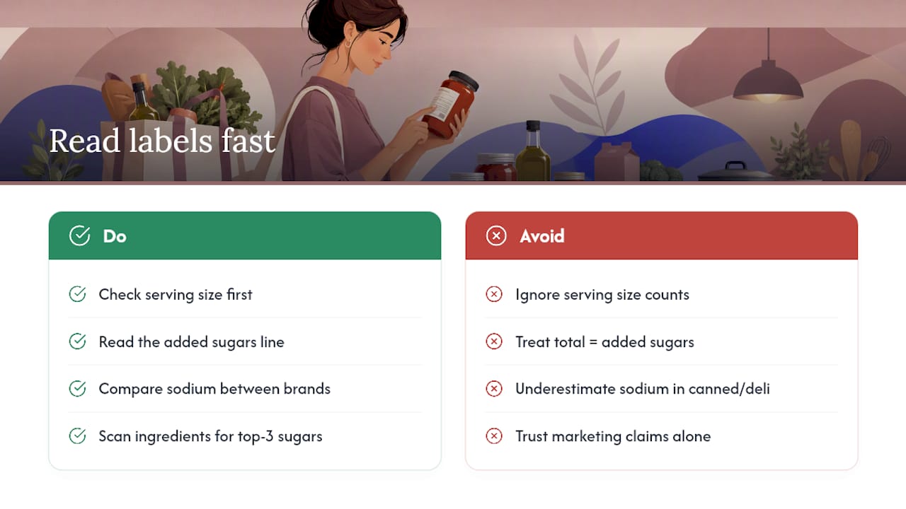 Reading Food Labels Without Getting Overwhelmed — overview diagram