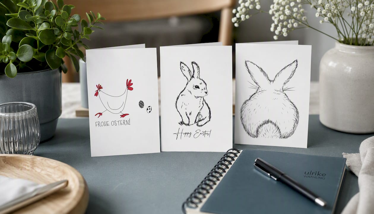Frohe Ostern Huhn Ei - Postkarte