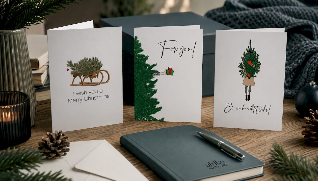 I wish you a merry christmas - Weihnachtskarte