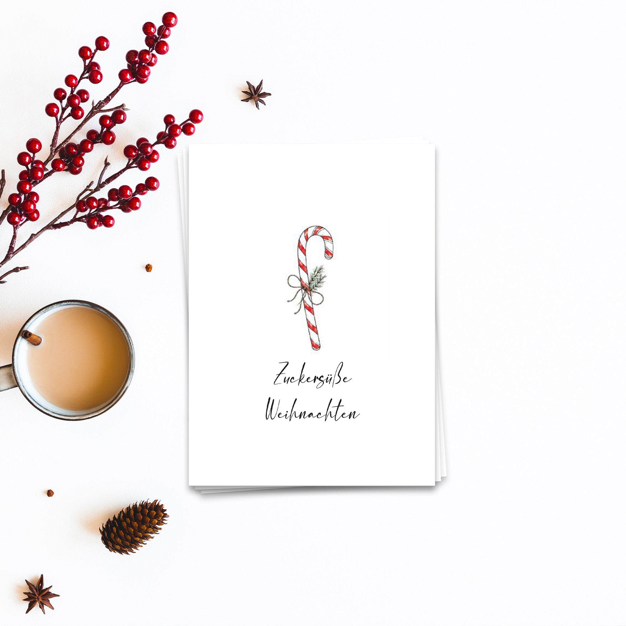 Zuckersüße Weihnachten - Weihnachtskarte
