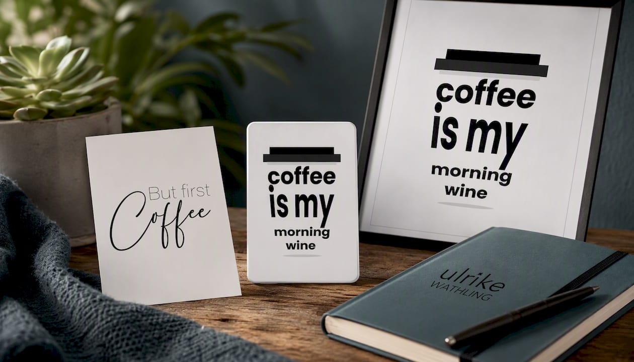 But first coffee - Postkarte