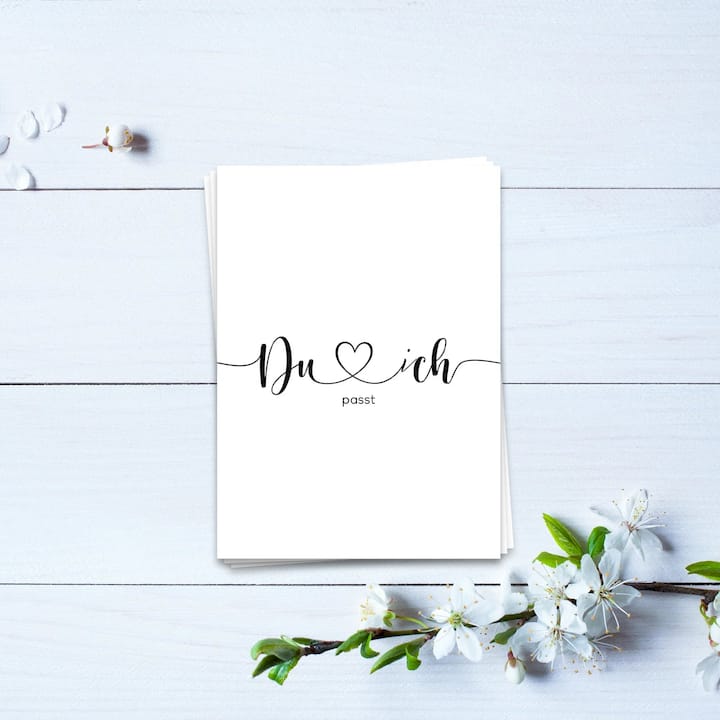 Du, ich, passt - Postkarte