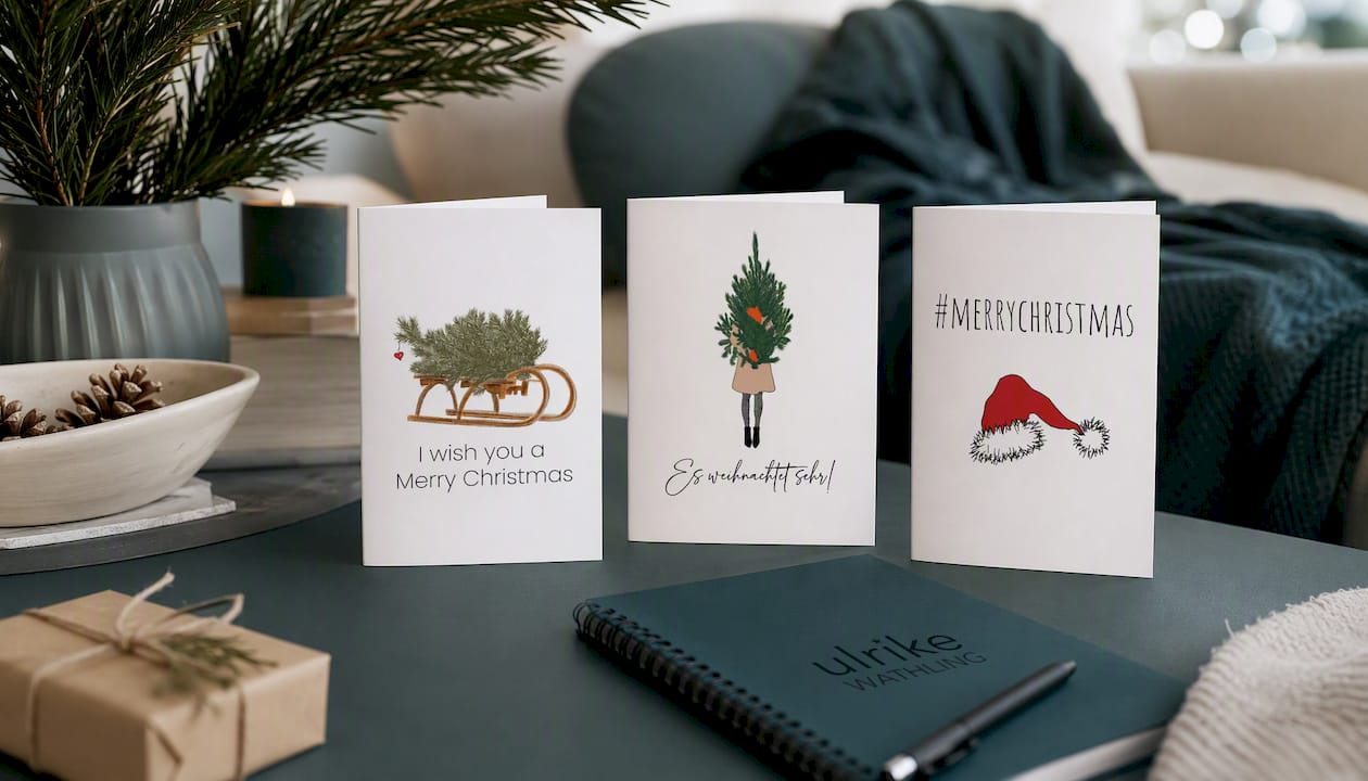 I wish you a merry christmas - Weihnachtskarte