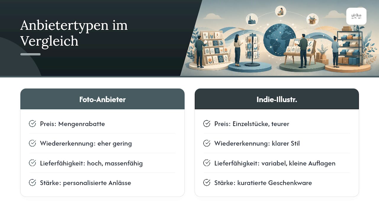 Wettbewerbsanalyse: Marktübersicht und Benchmarking von Grußkartenanbietern — overview diagram