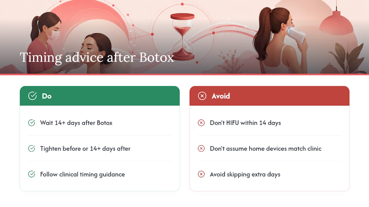 Why Does Botox Need Time to Settle Before HIFU? — overview diagram