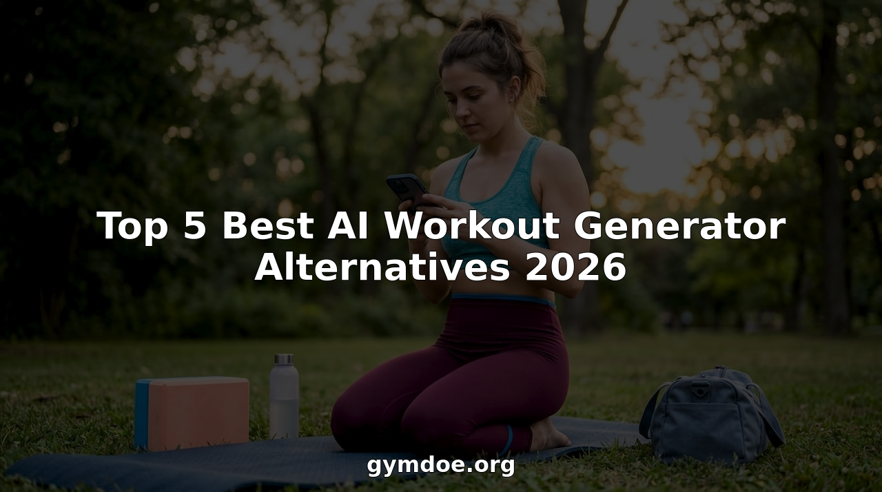 Woman checking AI workout app in gym setting