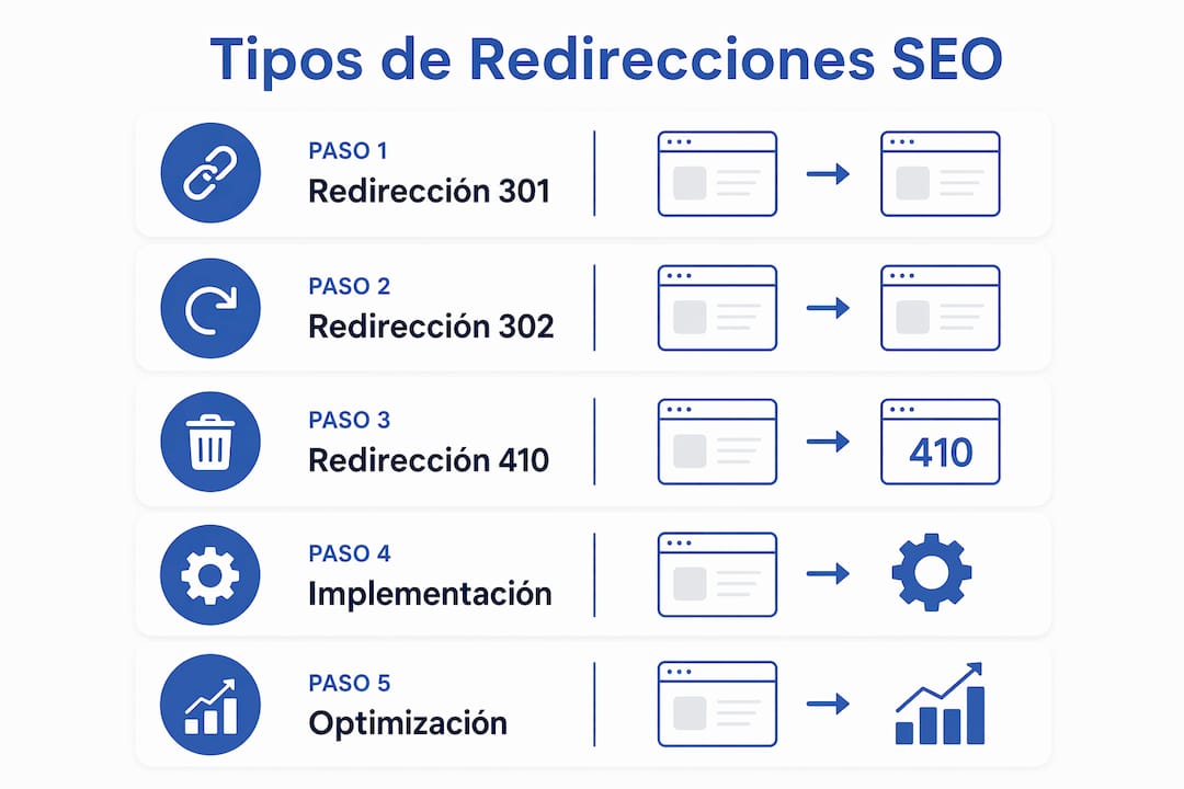 Proceso técnico de los redireccionamientos web desde la URL de origen hasta el destino