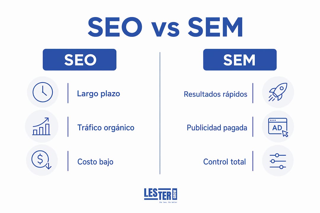 Infografía: diferencias clave entre SEO y SEM Infografía: diferencias clave entre SEO y SEM