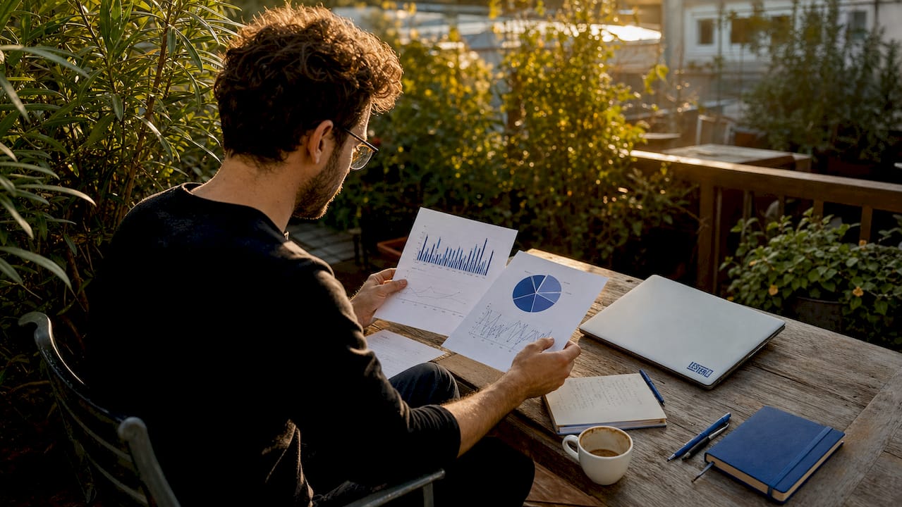 Qué es Amplitude Analytics. Profesional analizando datos de comportamiento de usuarios en Amplitude Analytics
