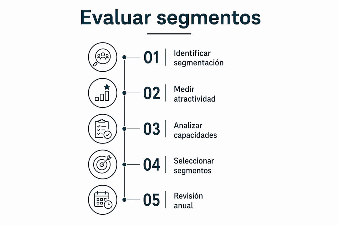 Infografía: cómo analizar y seleccionar segmentos de mercado paso a paso
