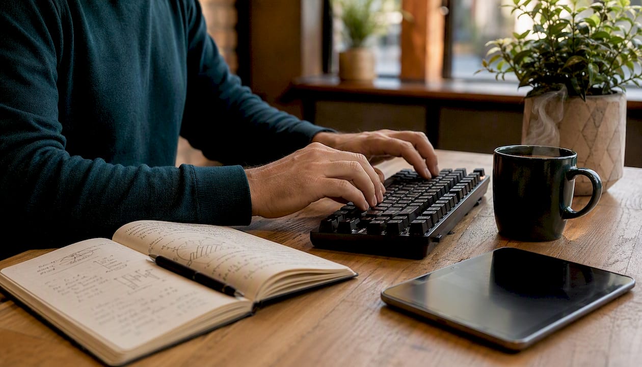 1785418028742 Manos introduciendo datos en teclado para analisis GA4 BigQuery: guía definitiva para dominar la exportación de datos LG DATAONE 1 Configuración y análisis de datos de GA4 BigQuery