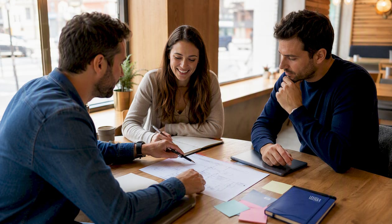 Equipo de agencia evaluando una plataforma de datos de marketing