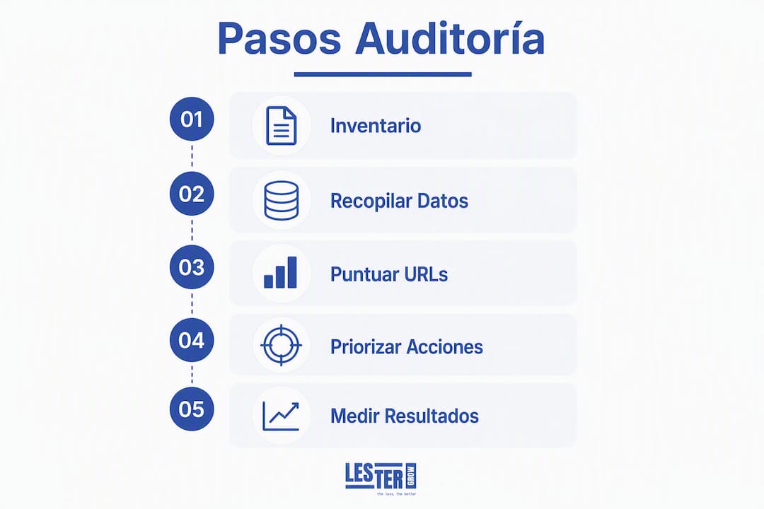 Infografía: cómo realizar una auditoría de contenidos paso a paso