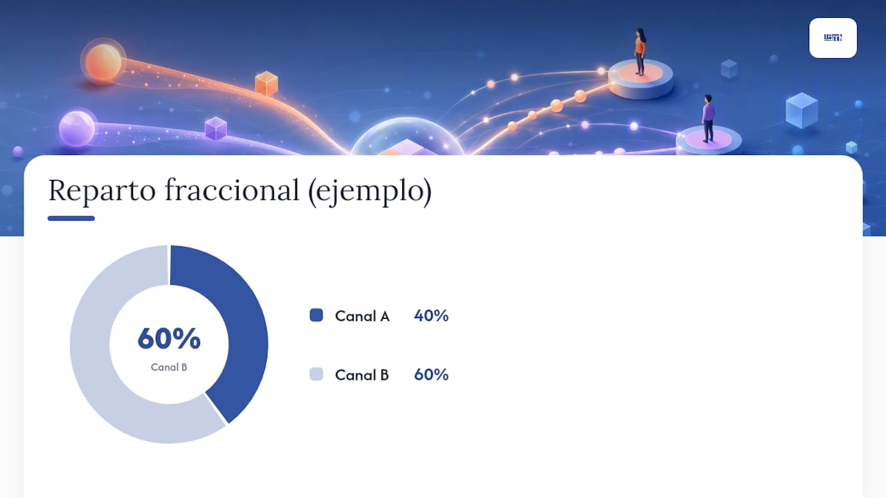 Atribución en GA4: modelos, rutas y cómo interpretar conversiones Lestergrow Diagrama explicativo del modelo de atribución basado en datos en GA4