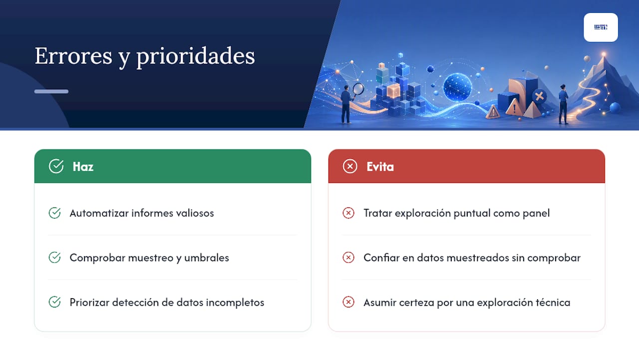 Exploraciones GA4: guía práctica para analizar datos avanzados Lestergrow Aspectos que conviene revisar antes de interpretar Exploraciones GA4